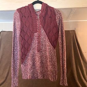 Buckle BKE hooded zip sweater